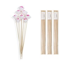 레스쁘리 미니로즈 조화 8p + 디퓨저 스틱 30p, 조화 (핑크), 스틱 (우드), 1세트