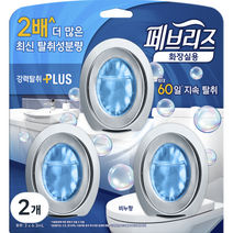 페브리즈 비치형 플러스 화장실용 상쾌한 비누향 3p, 6.3ml, 2개