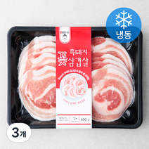 몬스터쉐프의 흑돼지 꽃삼겹살 (냉동), 600g, 3개