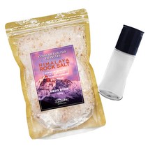라쿠진 히말라야 핑크소금 granules 1kg + 그라인더, 1세트
