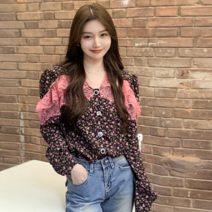 패션풀 유랑 프릴 플라워 블라우스 27855
