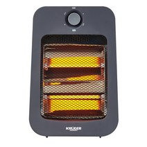 크루거 2단 석영관 미니 전기히터, 차콜, KRH-2824C