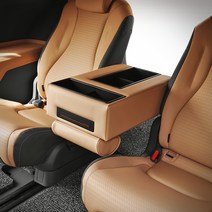 케이엠모터스 차량용 3열 카니발 KA4 시트 팔쿠션, 새들 브라운 물결, 1개