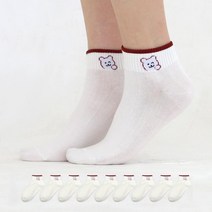 이지레그 여성용 백곰 단목 양말 10켤레 세트