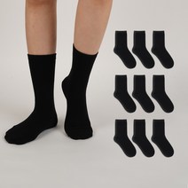 노디자인 여성용 스트롱 무지 중목 양말 10켤레