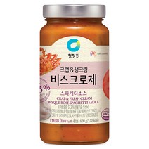 청정원 크랩&생크림 비스크로제 스파게티소스, 600g, 1개