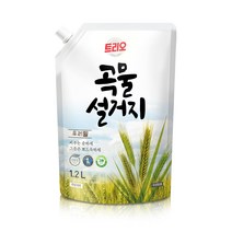 트리오 곡물 설거지 우리밀 주방세제 리필형, 1.2L, 1개