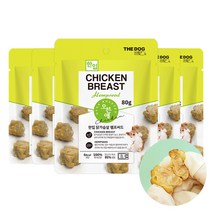 더독 오븐애 촉촉한 강아지 건강 소프트 간식 80g, 닭가슴살 + 햄프시드 혼합맛, 5개