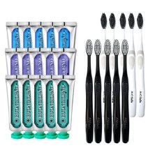 덴티본조르노 치약 잇몸케어 100g x 5p + 구취케어 100g x 5p + 치석케어 100g x 5p + 칫솔 2종 x 5p 세트, 1세트