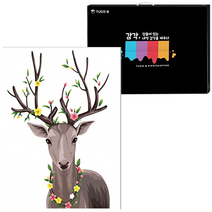 투코비 DIY 유화그리기 세트 세로형 40 x 50 cm, 행운의 봄꽃사슴 5446