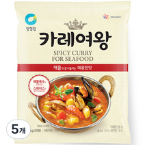 청정원 카레여왕 해물과 잘 어울리는 매콤한 맛 4인분, 108g, 5개