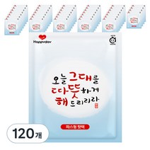 해피데이 따뜻해 파스형 핫팩 50g, 120개