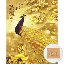 아트조이 DIY 명화 그리기 세트 40 x 50 cm 세로형, 금전공작 (골드펄)