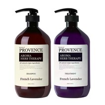 프로방스 프렌치 라벤더 샴푸 1L + 라벤더 트리트먼트 1L, 1세트