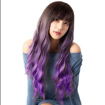 준 로이드 통가발 + 가발망, 라일락퍼플, 1개