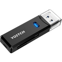 [microsd카드홀더] 요이치 USB 3.0 SD카드 리더기, YG-CR300, 블랙