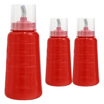 일상속반짝 국내생산 뚜껑 위생 초장 용기 레드, 450ml, 3개