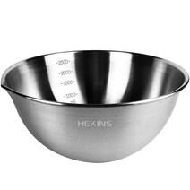 올스텐 눈금 계량 용량 베이킹볼 야채세척 믹싱볼, 실버