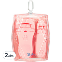신신살롱 어느각도나 아찔한 속눈썹 광각뷰러 세트, 핑크, 2세트