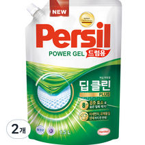 퍼실 딥클린 플러스 파워젤 액상세제 드럼용 리필, 1.5L, 2개