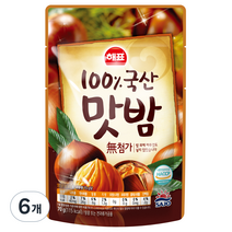 해표 100% 국산 맛밤, 70g, 6개