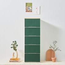 씨밀렉스 래폴드 모듈서랍장 400 레귤러 5단 L, 카밍네이처 그린, 1개