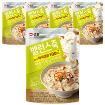 샘표 밸런스죽 새송이 연근 야채죽, 420g, 5개