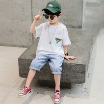 앤젤아이 아동용 치즈 스마일 티셔츠 상하복세트
