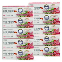 프로그 더블 지퍼백 중형 20매입 냉장용, 10개