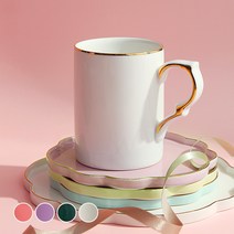 제이테이블 플레르 24K골드 실루엣머그, 밀크화이트, 1개