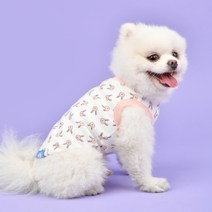 펫라이엇1+1 강아지옷 고양이옷 메쉬 오리 나시 티셔츠 실내복 외출복 XS-XL, 세트_핑크+블루