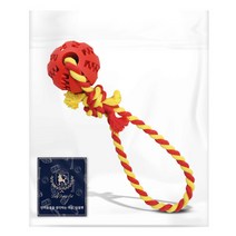 딩동펫 반려동물 라텍스장난감 야구공 터그츄 30cm, 레드, 1개