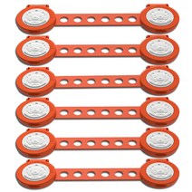 원더파파 아기 서랍 안전 잠금장치 곰돌이 다이얼 밴드형, 오렌지, 6개