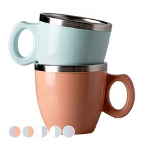 JVR 유로 머그 EUC 2p 세트, 핑크, 블루, 1세트