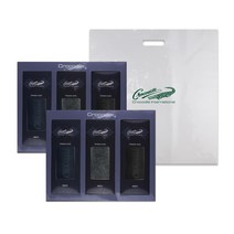 크로커다일 발이 숨쉬는 남성용 메쉬 로고 중목 양말 3족 x 2세트