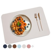 소이믹스 포시즌 스퀘어 북유럽 방수 가죽 테이블매트, 웜그레이, 40 x 30cm