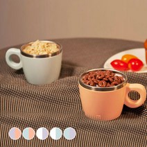 JVR 밀키 머그컵 세트, 핑크 + 블루, 1세트