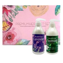 더허브스토리 바디케어 선물세트 바디워시 라벤더 500ml + 바디로션 자스민 500ml, 1세트