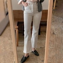 큐니걸스 여성용 +5 155Line 웨이스트 세미 부츠컷 밴딩팬츠 일반버전