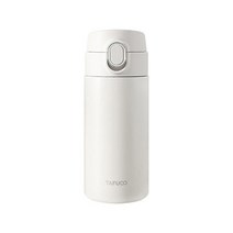 타푸코 원터치 스텐레스 텀블러, 화이트, 350ml