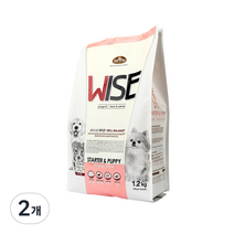 데이스포 자견용 와이즈 스타터 앤 퍼피 건식 사료, 연어, 1.2kg, 2개