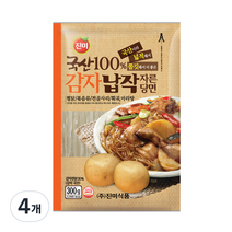 진미 국산감자 납작 자른당면, 300g, 4개