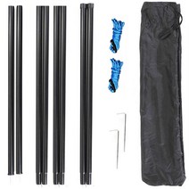 스위스마운틴 경주 차박텐트 폴대 상단 2p + 중단 4p + 하단 2p 세트, 1세트