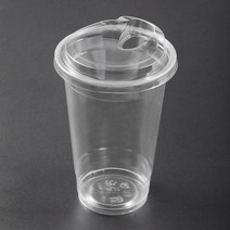 탐사 투명 PET 아이스컵 + 스트로우프리 뚜껑 투명컵/음료컵, 1개, 100개, 470ml