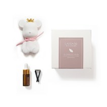 라비다39 분홍머플러 곰돌이 플라스터 오너먼트 석고방향제 + 차량용클립 + 리필오일 3ml, 클린코튼