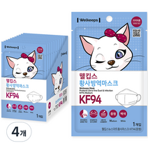 웰킵스 황사방역마스크 KF94 중형, 25개입, 4개