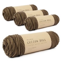 브랜드실 올뉴 코튼롤 뜨개실 4p, 61번 쵸코스톰, 1개