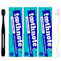 투스노트 미세모 6열 헤드 칫솔, 2개입, 3개