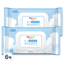 탐사 드라이시트 섬유유연제 클린 코튼, 6팩, 60매입