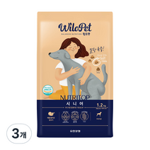유한양행 윌로펫 반려동물 시니어 뉴트리탑 소프트사료, 닭, 3개, 1.2kg
